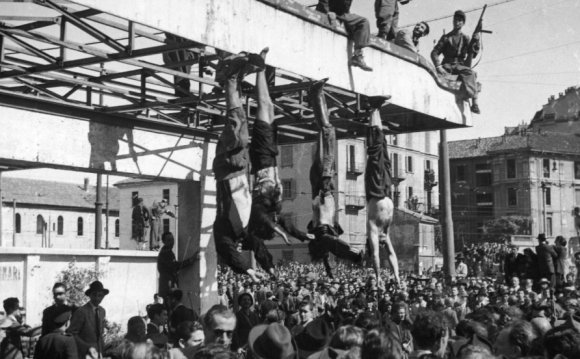 The bodies of Benito Mussolini