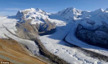 Air pollution created by the Industrial revolution could be responsible for the retreat of glaciers in the Alps, scientists claim