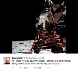 Aldrin was the Lunar Module Pilot on Apollo 11’s mission on 20 July 1969. He was also the second person to walk on the moon after Neil Armstrong