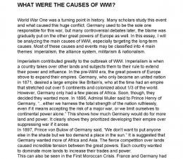 Causes of world war 1 essay