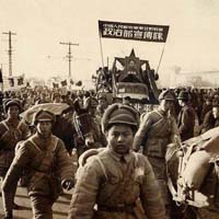 Communists entering Beijing in 1949.