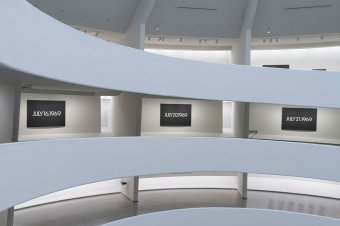 Installation view: On Kawara—Silence, February 6–May 3, 2015, Solomon R. Guggenheim Museum, New York. Photo: David Heald © SRGF