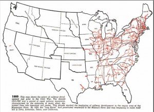 U.S. Railroad Map 1860