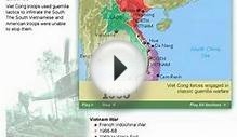 History of the Vietnam War 1947 - 1975 Map