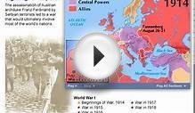 History of World War One 1914 - 1918 Map