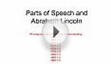 Parts of Speech and Abraham Lincoln